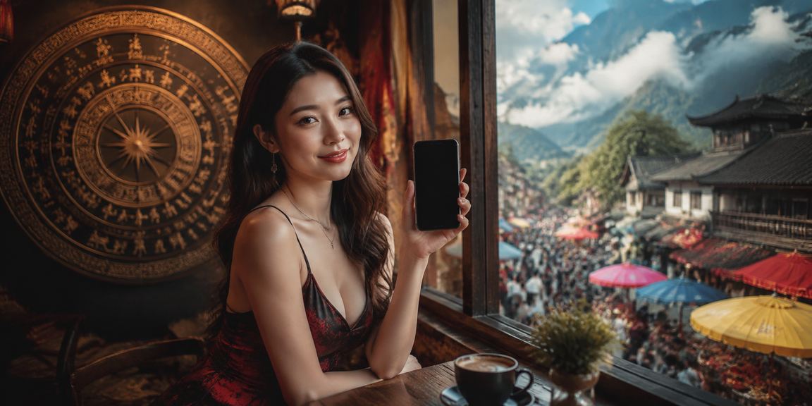 Người dùng Việt Nam tại Sapa truy cập casino trực tuyến qua điện thoại trong quán cà phê